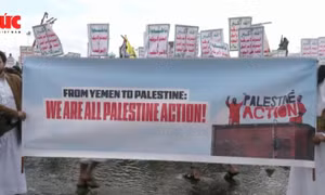 Hàng ngàn người Yemen biểu tình phản đối Israel tấn công vào Dải Gaza, Liban