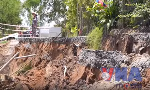 Trà Vinh: Công bố sạt lở khẩn cấp trên sông Cổ Chiên 