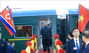 Video Chủ tịch Triều Tiên Kim Jong-un tới Việt Nam