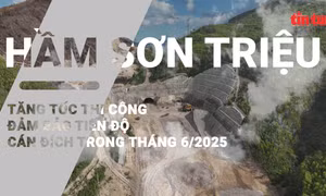 Tăng tốc thi công hầm xuyên núi Sơn Triệu đảm bảo tiến độ cán đích trong tháng 6/2025