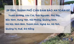 29 tỉnh, thành phố phải đảm bảo an toàn đê điều mùa mưa lũ 2025