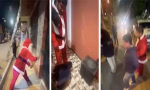 Cảnh sát Peru cải trang thành ông già Noel đột kích ổ ma tuý