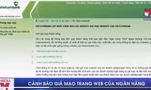 Cảnh báo giả mạo trang web của ngân hàng
