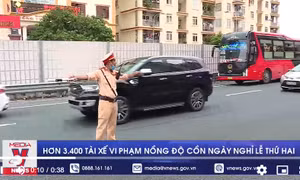 Hơn 3.400 tài xế vi phạm nồng độ cồn ngày nghỉ lễ thứ hai
