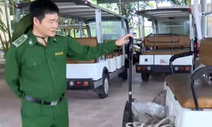 Xe điện 'đắp chiếu' suốt 5 năm tại khu di tích Ngã ba Đồng Lộc do chưa được cấp phép
