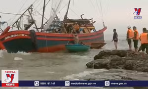 Cứu hộ tàu cá cùng 10 thuyền viên gặp nạn trên biển