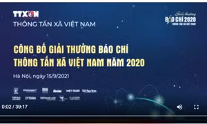 Công bố Giải thưởng báo chí TTXVN năm 2020 và phát động Giải năm 2021