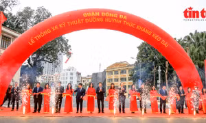 Hà Nội thông xe tuyến đường dài 1,3 km sau 20 năm vướng giải phóng mặt bằng