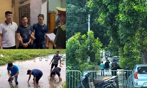 Hà Nội: Thực nghiệm hiện trường vụ án cắt cổ cướp xe máy tại huyện Đông Anh