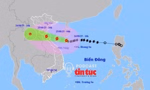 Bão số 5 có cường độ rất mạnh, tương đương bão Yagi năm 2024