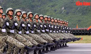 Toàn cảnh buổi tổng hợp luyện diễu binh, diễu hành lần thứ 2 tại Hà Nội