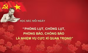 Học Bác mỗi ngày: 'Phòng lụt, chống lụt, phòng bão, chống bão là nhiệm vụ cực kì quan trọng'