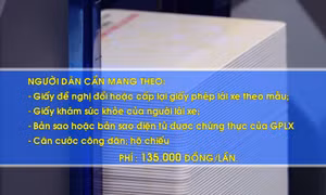 Cấp đổi giấy phép lái xe tại công an xã, phường từ ngày 1/3