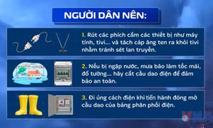 Hướng dẫn an toàn điện khi trời mưa bão, ngập nước 