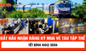 Bắt đầu nhận đăng kí mua vé tàu tập thể Tết Bính Ngọ 2026