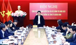 Hội nghị triển khai quyết định kiểm tra đối với Ban Thường vụ Tỉnh ủy Quảng Ninh