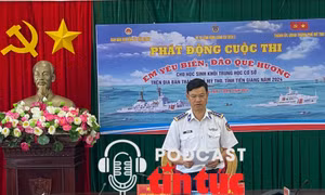 Đại tá Cao Xuân Quận, Phó Chính ủy Bộ Tư lệnh Vùng Cảnh sát biển 3 phát động cuộc thi trực tuyến "Em yêu biển, đảo quê hương".