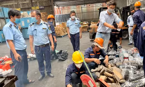 Lô hàng trị giá gần 7 tỷ đồng được mang đi tiêu hủy.