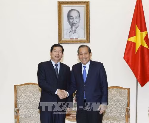 Phó Thủ tướng Trương Hòa Bình tiếp Chánh án Tòa án nhân dân tối cao Lào ảnh 1