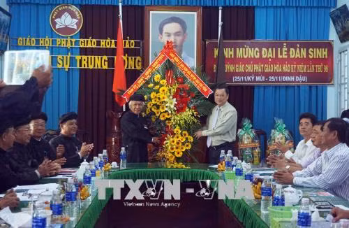 Chúc mừng nhân Đại lễ Đản sinh Đức Huỳnh giáo chủ Phật giáo Hòa Hảo ảnh 1