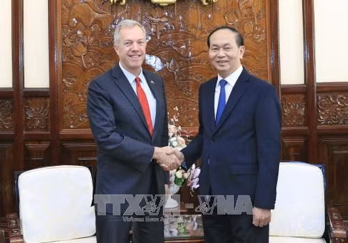 Chủ tịch nước Trần Đại Quang tiếp Đại sứ Hoa Kỳ chào kết thúc nhiệm kỳ ảnh 1
