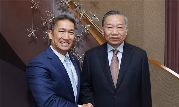 Tổng Bí thư, Chủ tịch nước Tô Lâm tiếp Quyền Bộ trưởng Hải quân Hoa Kỳ Hùng Cao