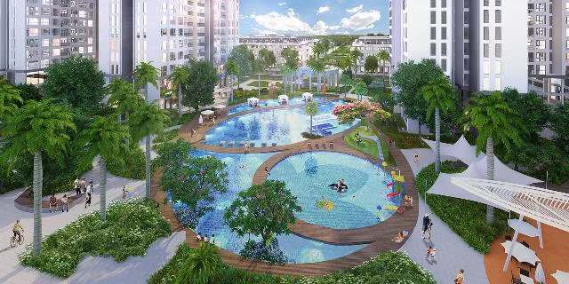 Chiêm ngưỡng vẻ đẹp tuyệt mỹ của bể bơi Vinhomes Gardenia ảnh 2
